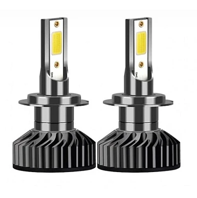 Set 2 becuri auto COB, 100W, lumina alb-rece, 12000 lumeni
