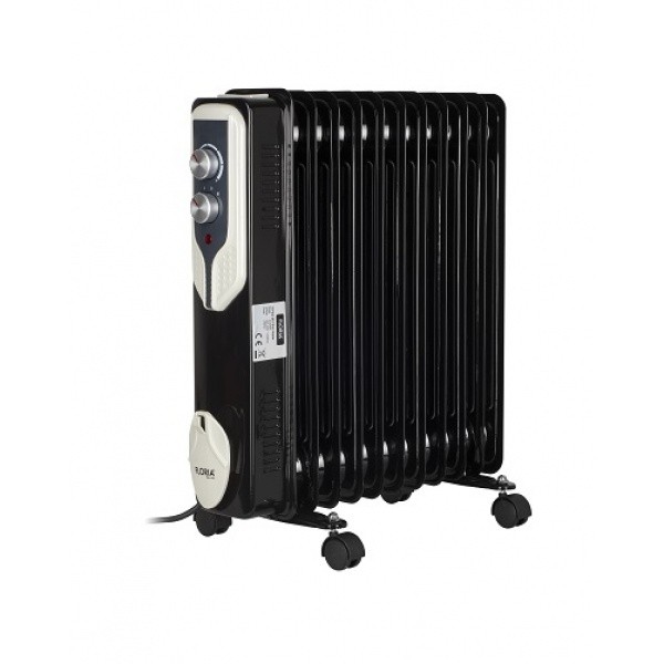 Calorifer electric Floria ZLN-3666,Negru 2500 W, 11 elementi, 3 trepte de putere, Termostat reglabil, Protectie supra-incalzire, Indicator luminos