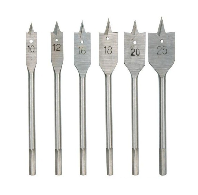 Set 6 burghie plate freze pt lemn 10-25mm