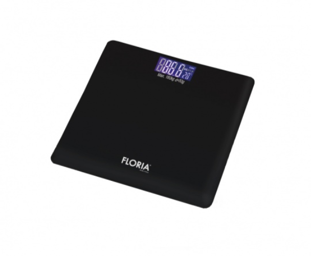 Cantar corporal Floria ZLN din sticla securizata, capacitate 3-180Kg, Display LCD dif culori