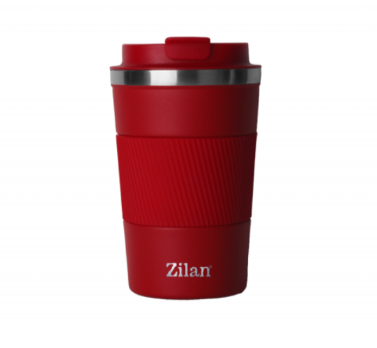 Cana de cafea Zilan ZLN9924 termos, capacitate 510ml, interior din inox, pereti dublii, rosu