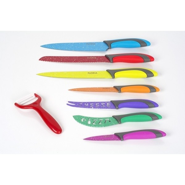 Set cutite inox 8 piese Floria ZLN-1143, Multicolor
