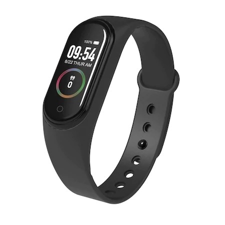 Bratara fitness M4 inteligenta cu masurarea tensiunii arteriale, Ritm cardiac, Nivel oxigen, Notificari, Pedometru, Bluetooth