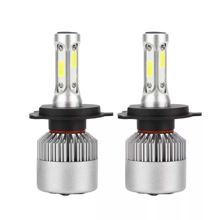 Kit becuri led auto COB S2 H4 2 buc/set 8000Lumeni temperatura 6000K/Alb putere 72W