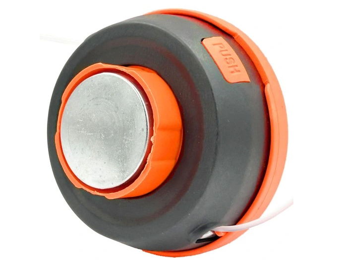 Cap motocoasa buton metal gri+portocaliu MX144