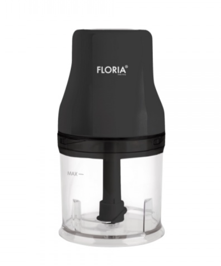 Tocator legume-fructe (chopper) FLORIA ZLN3035, putere 200W, capacitate vas 500 ml, cutit inox, negru