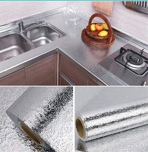 Folie de aluminiu adeziva argintiu