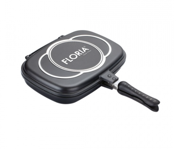 Tigaie dubla Floria ZLN7019 Negru, parti detasabile, usor de curatat