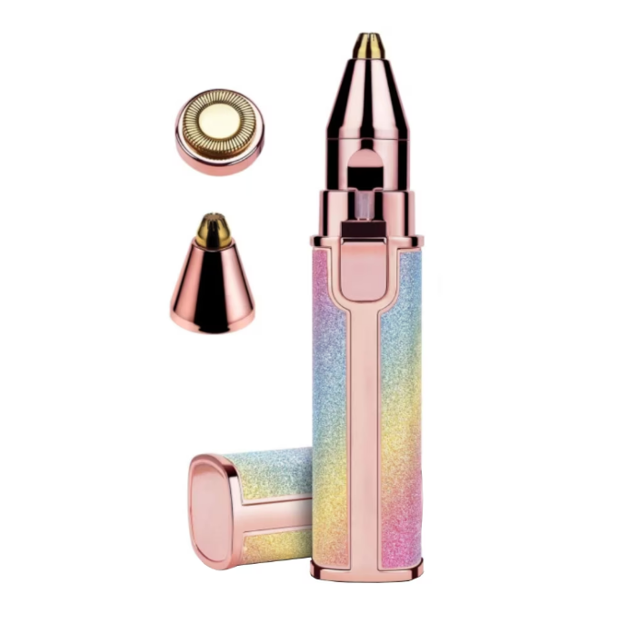 Epilator RD E346 cu 2 capete interschimbabile fata/sprancene lumina led pe baterie