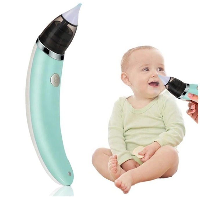 Aspirator nazal electric pentru copii, 5 trepte de putere cu 2 capete de silicon