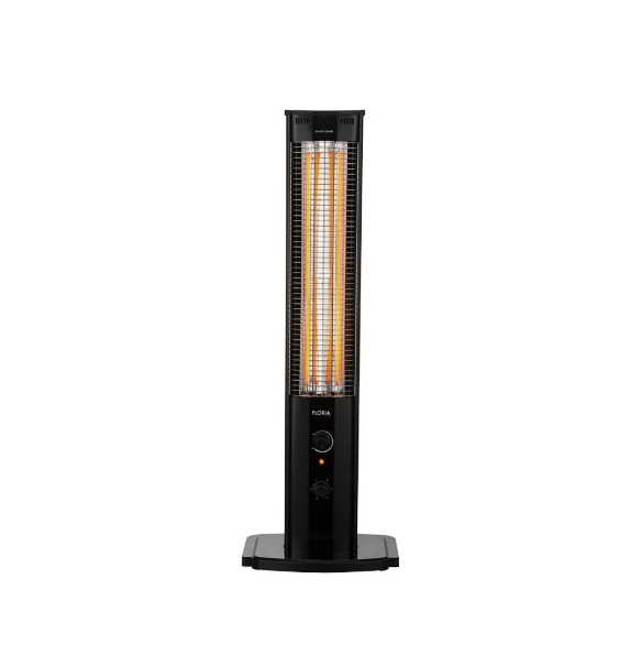 Radiator cu infrarosu vertical, 2 rezistente, putere 2000W, termostat reglabil, siguranta la rasturnare, negru