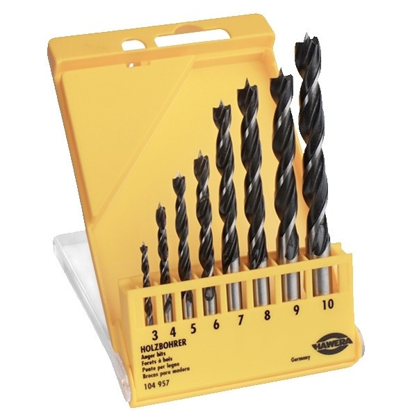 TRUSA 8 BURGHIE SPIRALE LEMN DIMENSIUNI 3-10 MM