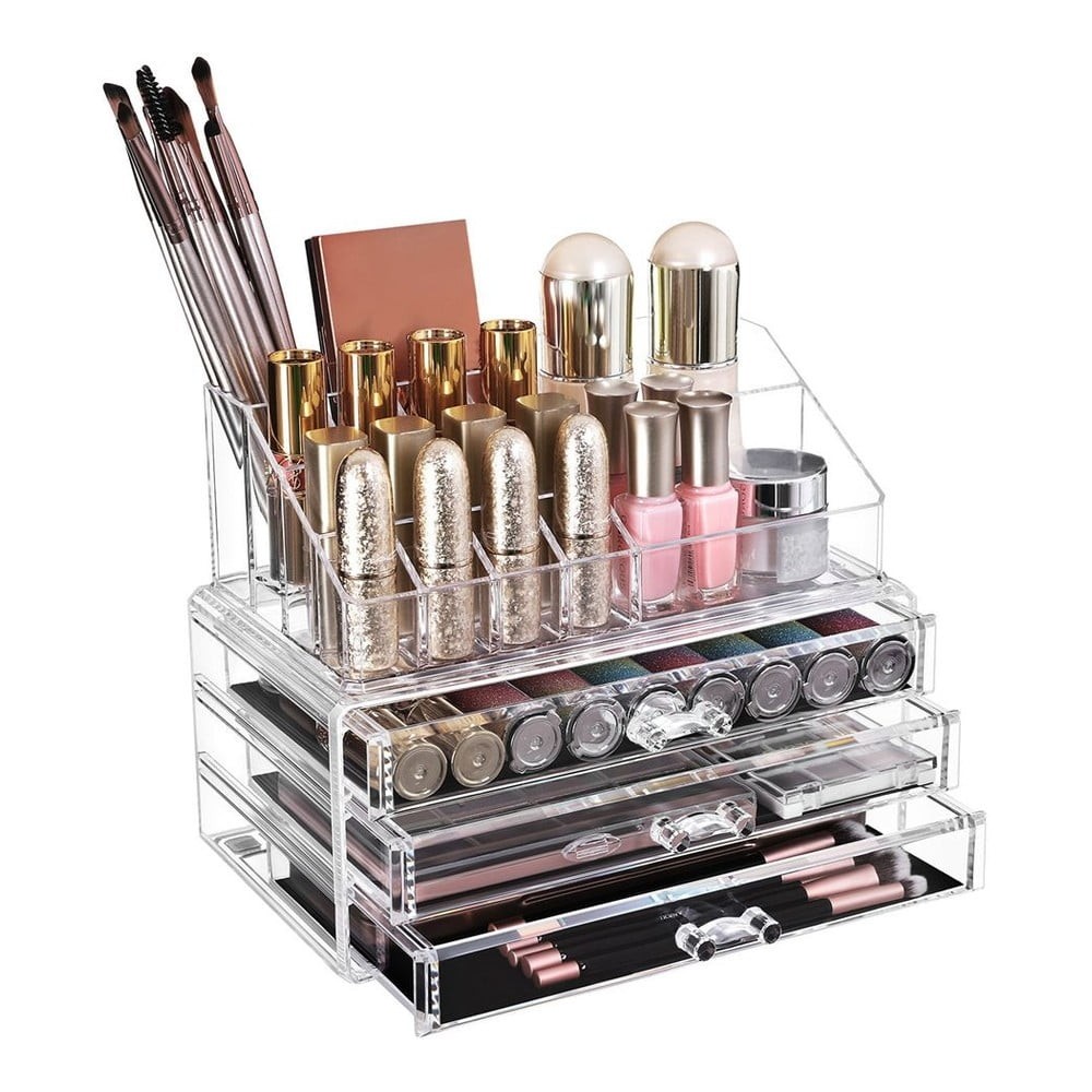 Organizator cu bijuterii și cosmetice Songmics, transparent