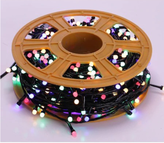 INSTALATIE LUMINOASA MULTICOLORA CU JOCURI DE LUMINI, 100 METRI