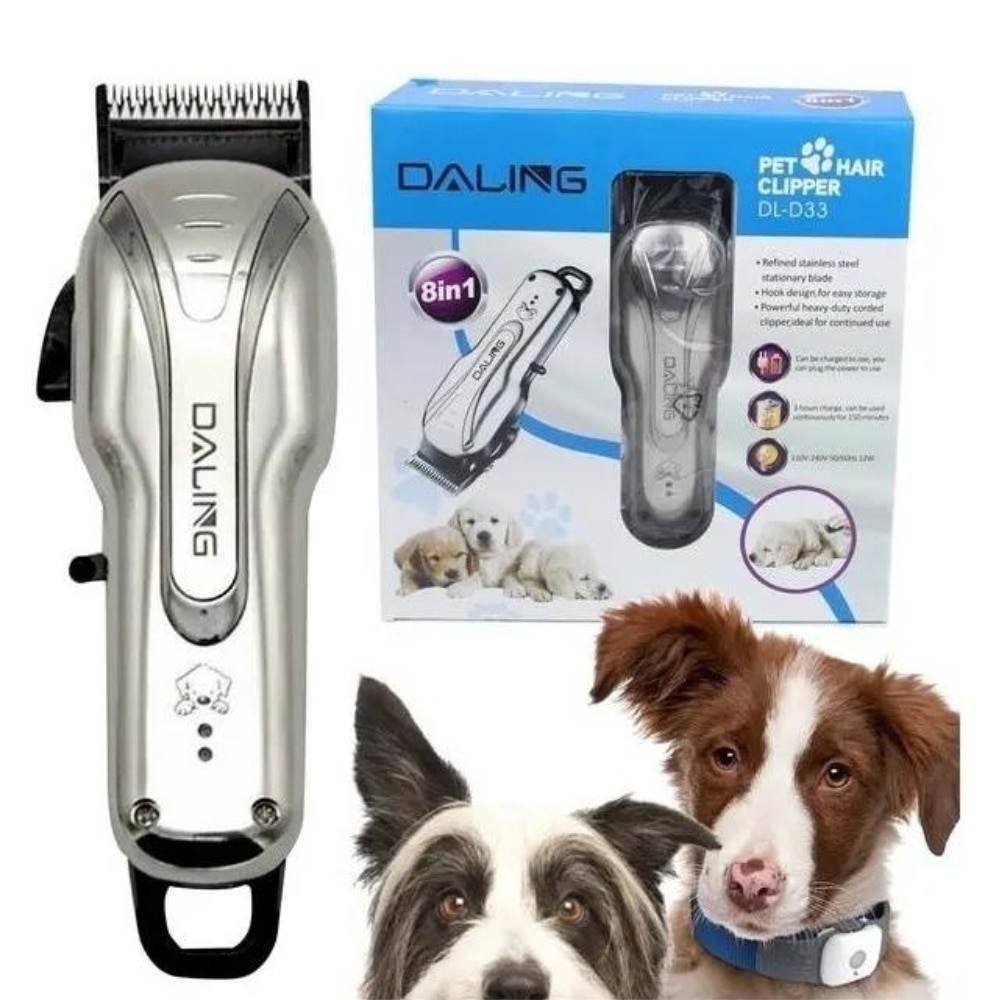 Aparat de tuns animale D33 – 12W, set complet 8 în 1 cu accesorii, alimentare 220V