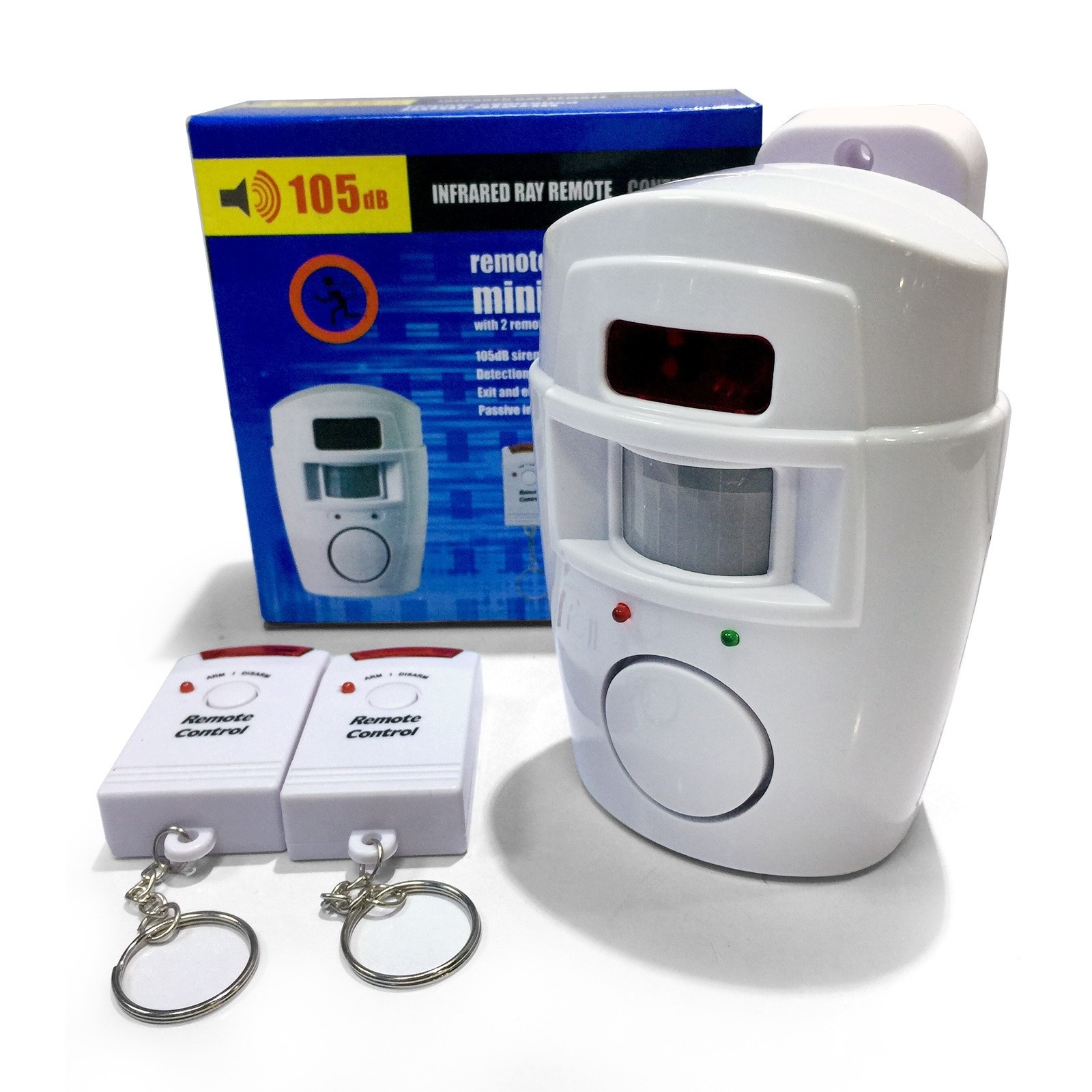 Alarmă de Securitate Wireless cu Senzor PIR – Detector de Mișcare, 105 dB, Alb