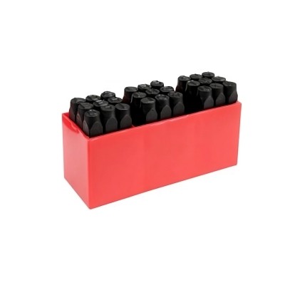 Set 27 poansoane litere 8 mm – marcaj metal, cifre și simboluri, durabile, pentru gravură și ștanțare