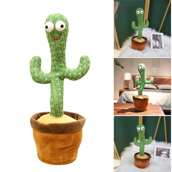 CACTUS dansator si vorbitor cu LED-uri Colorate / Jucarie interactiva OF