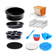 Set de 11 accesorii Zilan ZLN8023 pentru friteuza cu aer, diametru 19 cm