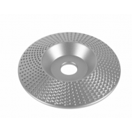 Disc arcuit, argintiu, de rindeluit lemn, 84mm