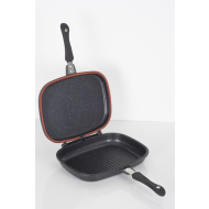 Tigaie dubla ZILAN ZLN-9522,culoare negru Diametru 30 cm, garnitura silicon rezerva