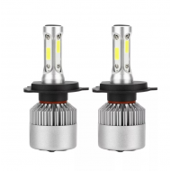 Kit becuri led auto COB S2 H4 2 buc/set 8000Lumeni temperatura 6000K/Alb putere 72W