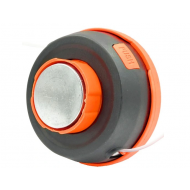 Cap motocoasa buton metal gri+portocaliu MX144