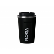 Cana de cafea Floria ZLN9969 tip termos, capacitate 380ml, interior din inox, pereti dublii, negru