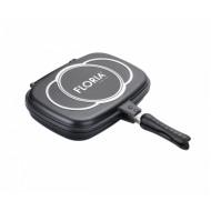 Tigaie dubla Floria ZLN7019 Negru, parti detasabile, usor de curatat