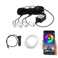 Lumina ambientala LED RGB fibra, Suport pentru aplicatii, 4 in 1, 6 metri
