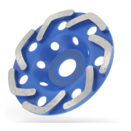 Disc Diamantat cu segmenti GRI pentru Slefuire Beton Mozaic Suprafete Dure 125 Mm