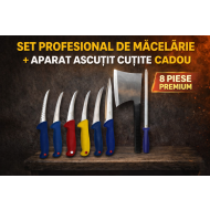 Set Profesional pentru Bucătărie – Kit de Măcelărie 8 Piese + Ascuțitor Inclus