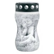 Candela din Plastic 16x8cm Clepsidra cu Ingerasi 50h