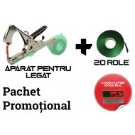 Pachet promotional dispozitiv pentru legat plante si vita de vie + 20 de role + 10.000 capse CADOU
