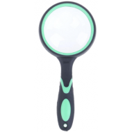 Lupa cu maner din cauciuc 90mm 4X