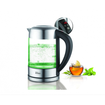 Fierbator Digital ZILAN ZLN-3949, 2200W, 1.7L, Control Temperatura, Iluminare LED, Sticla-Inox