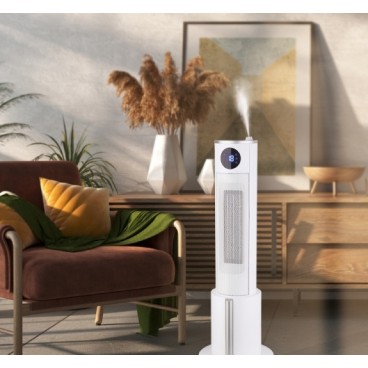 Aeroterma tip turn Zilan ZLN5640 Alba, putere 2200W, ecran LED, 3 trepte de viteza