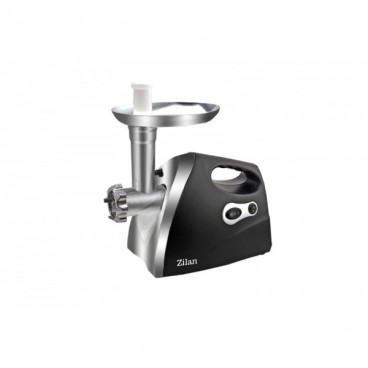 Masina de tocat carne ZILAN ZLN-7598,Alb 1200W, Tava si panou inox, Accesorii umplut carnati, Functie revers, 1.6kg/min