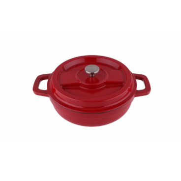 Cratita Zilan ZLN0958, Din fier turnat sub presiune puternica, 2.1L, Diametru 24 cm, Inaltime 7 cm, Compatibila cuptor si masina de spalat vase, 7 straturi de material