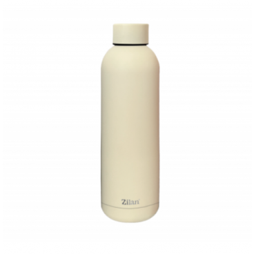 Termos Zilan ZLN9839 tip sticla sport, capacitate 500ml, interior din inox, pereti dublii, crem