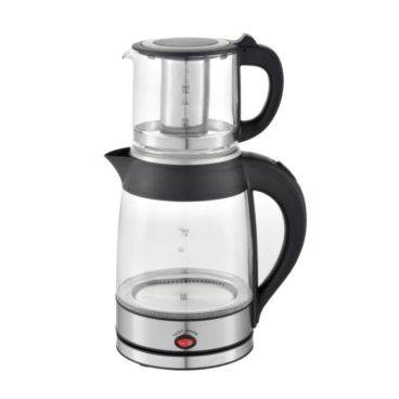 Set fierbator electric plus ceainic Zilan ZLN4858 Argintiu, putere 2200W, capacitate 1.8L si 0.8L