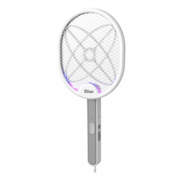 Paleta electrica anti-insecte, Zilan ZLN7088 Alba, 2800 Volti, lampa cu LED