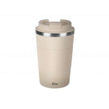 Cana de cafea Zilan ZLN9921 termos, capacitate 510ml, interior din inox, pereti dublii, crem
