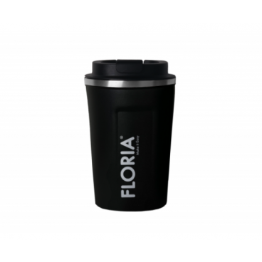 Cana de cafea Floria ZLN9969 tip termos, capacitate 380ml, interior din inox, pereti dublii, negru