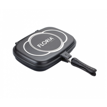 Tigaie dubla Floria ZLN7019 Negru, parti detasabile, usor de curatat