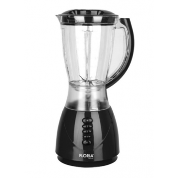 Blender FLORIA ZLN-3080 Negru, Putere 300W, capacitate 1.5L, 3 viteze, Functie puls-Vas plastic