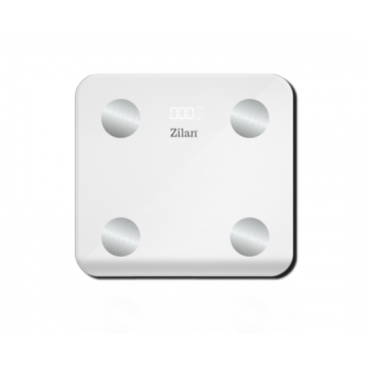 Cantar corporal Zilan ZLN din sticla securizata, capacitate 3-180kg, Aplicatie OKOK, Display LED
