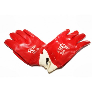 Manusi rosii din cauciuc scurte