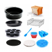 Set de 11 accesorii Zilan ZLN8016 pentru friteuza cu aer, diametru 18 cm