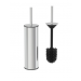Set de baie Zilan ZLN4605 4 in 1 din inox cu cos menajer de 3 litri, perie WC, suport sapun lichid, suport periute de dinti